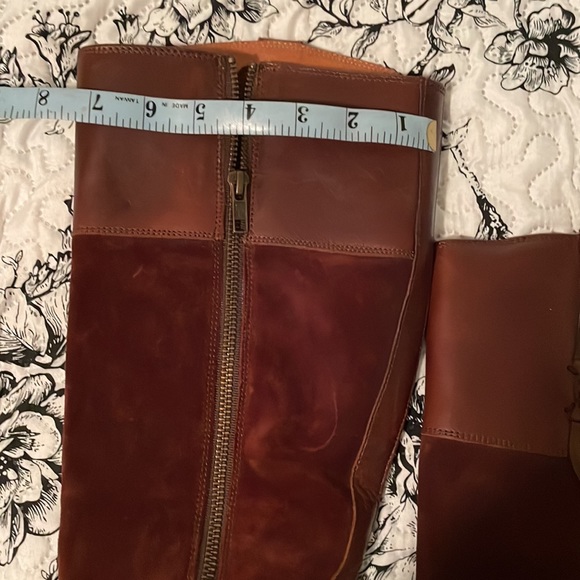 Frye brown leather and suede riding boots - Picture 3 of 8